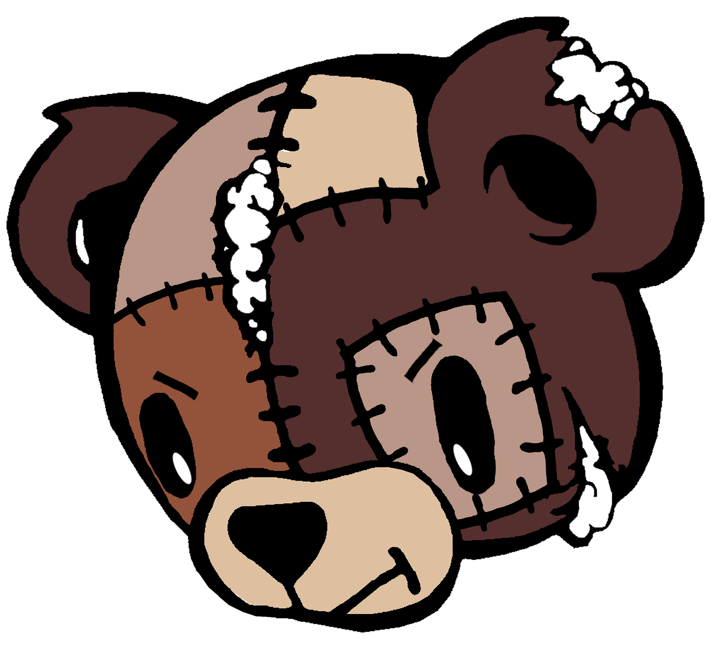 Patchwork Bear- Youth Hoodie