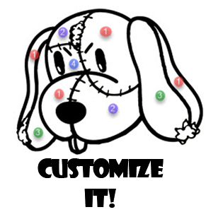 Patchwork Dog Custom Color Std. Hoodie