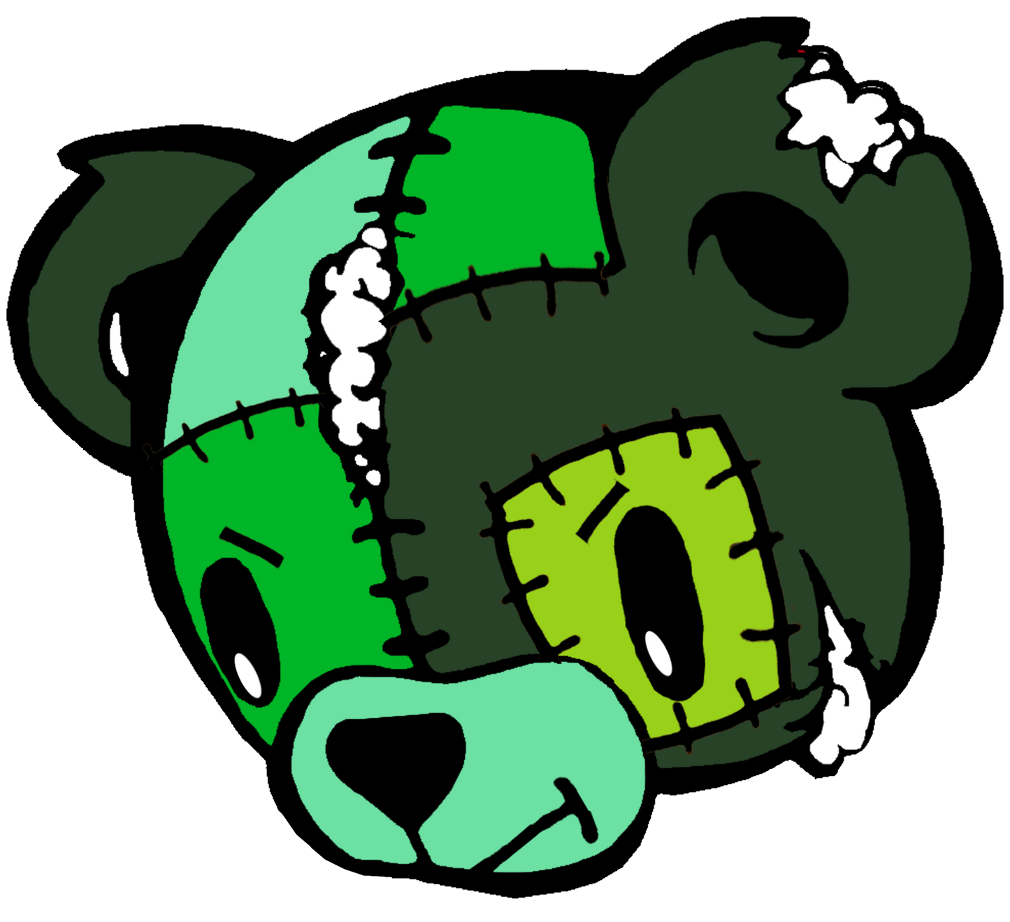 Patchwork Bear- Youth Hoodie