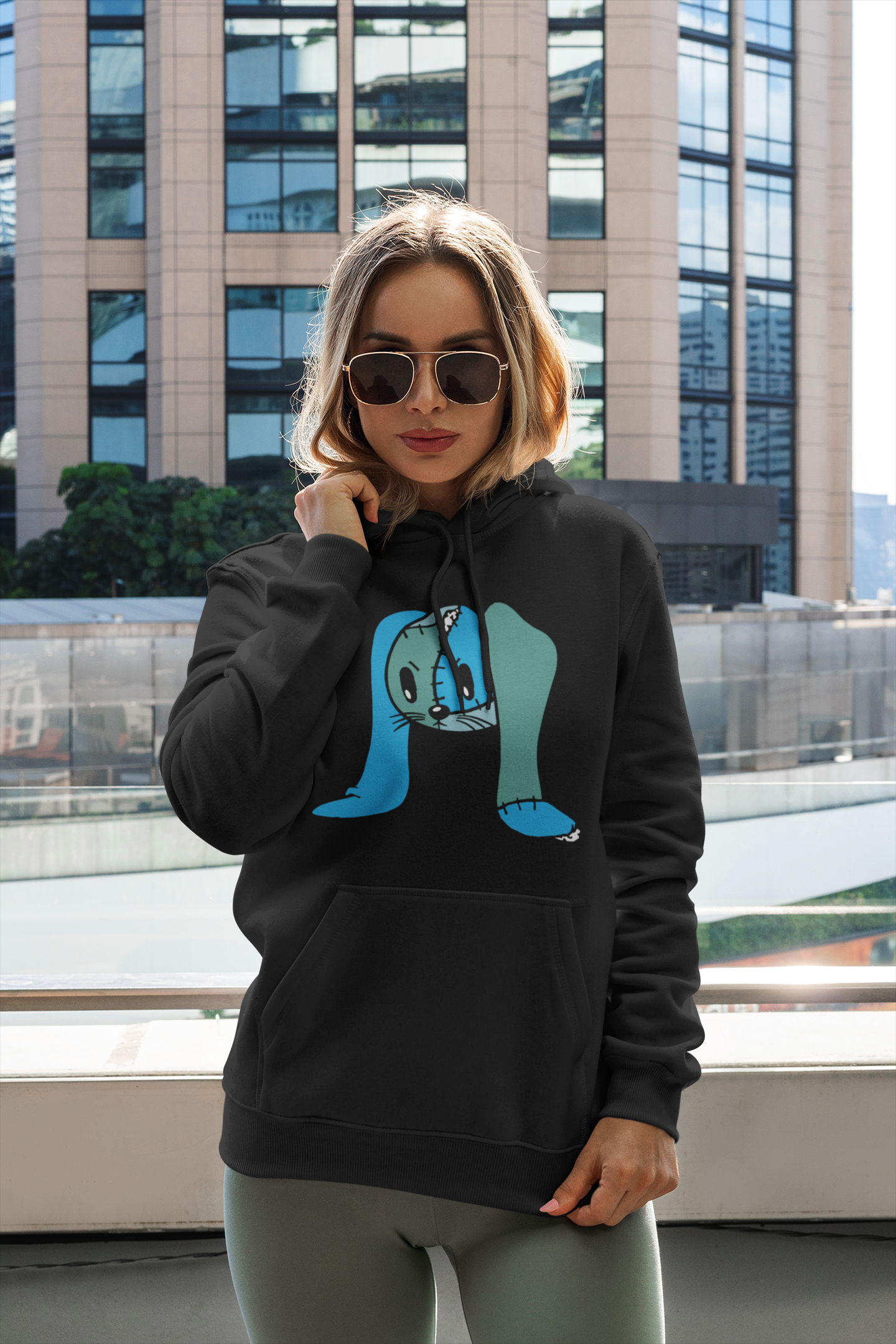 Patchwork Rabbit Standard Hoodie