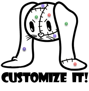 Patchwork Rabbit Custom Glitter Color Std. Hoodie