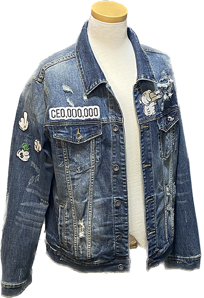 Distressed Denim Jacket - F.U. Pay Me