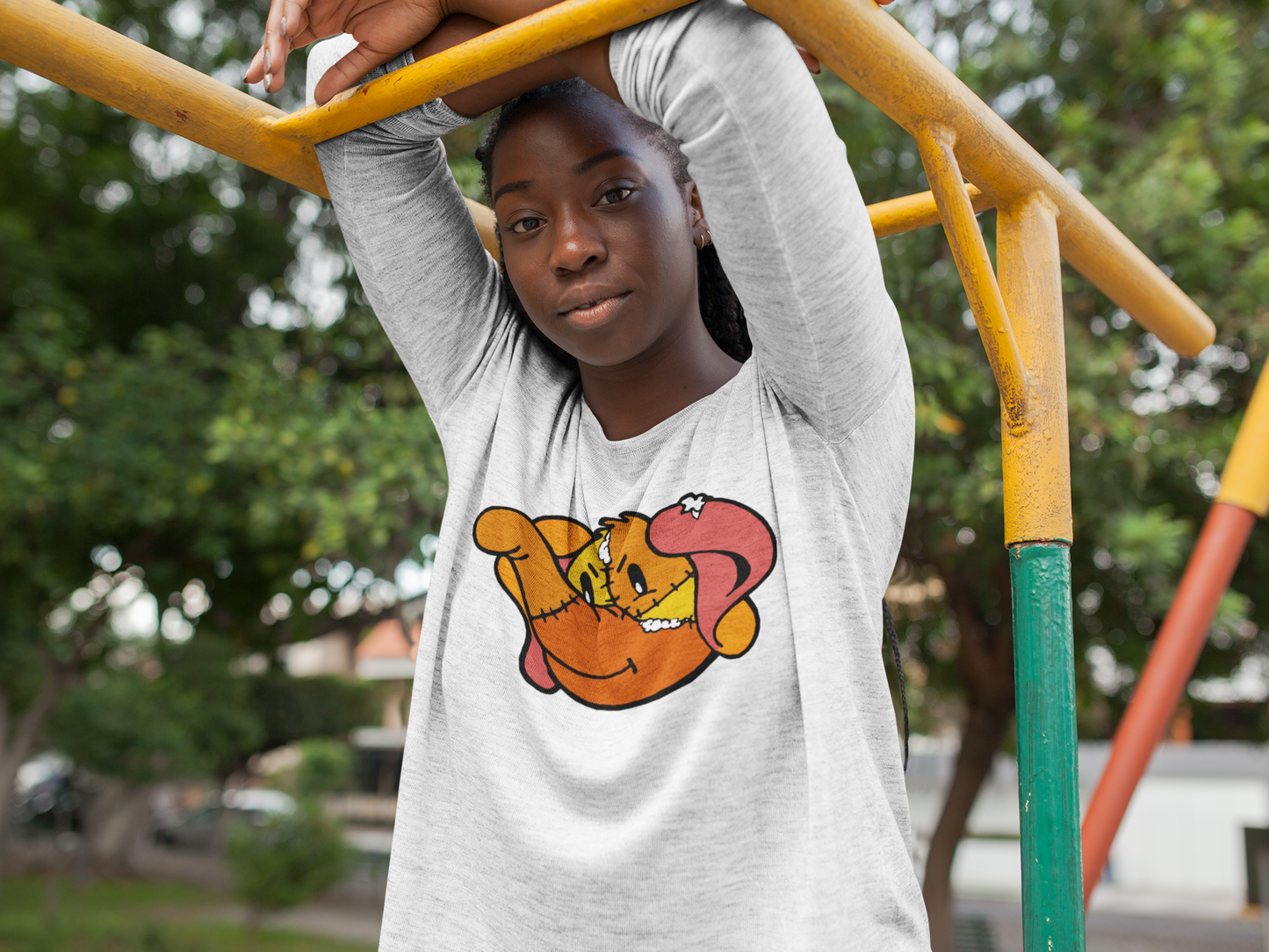 Patchwork Elephant Long Sleeve T