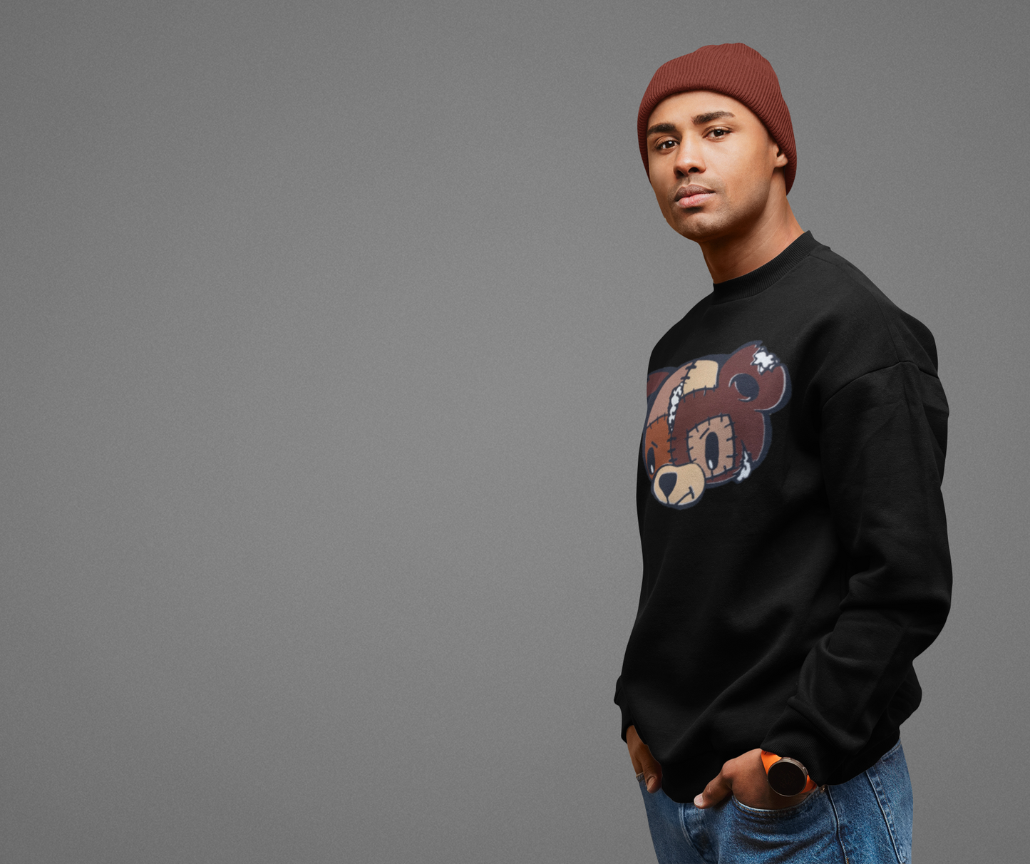 Patchwork Bear Sweatshirt