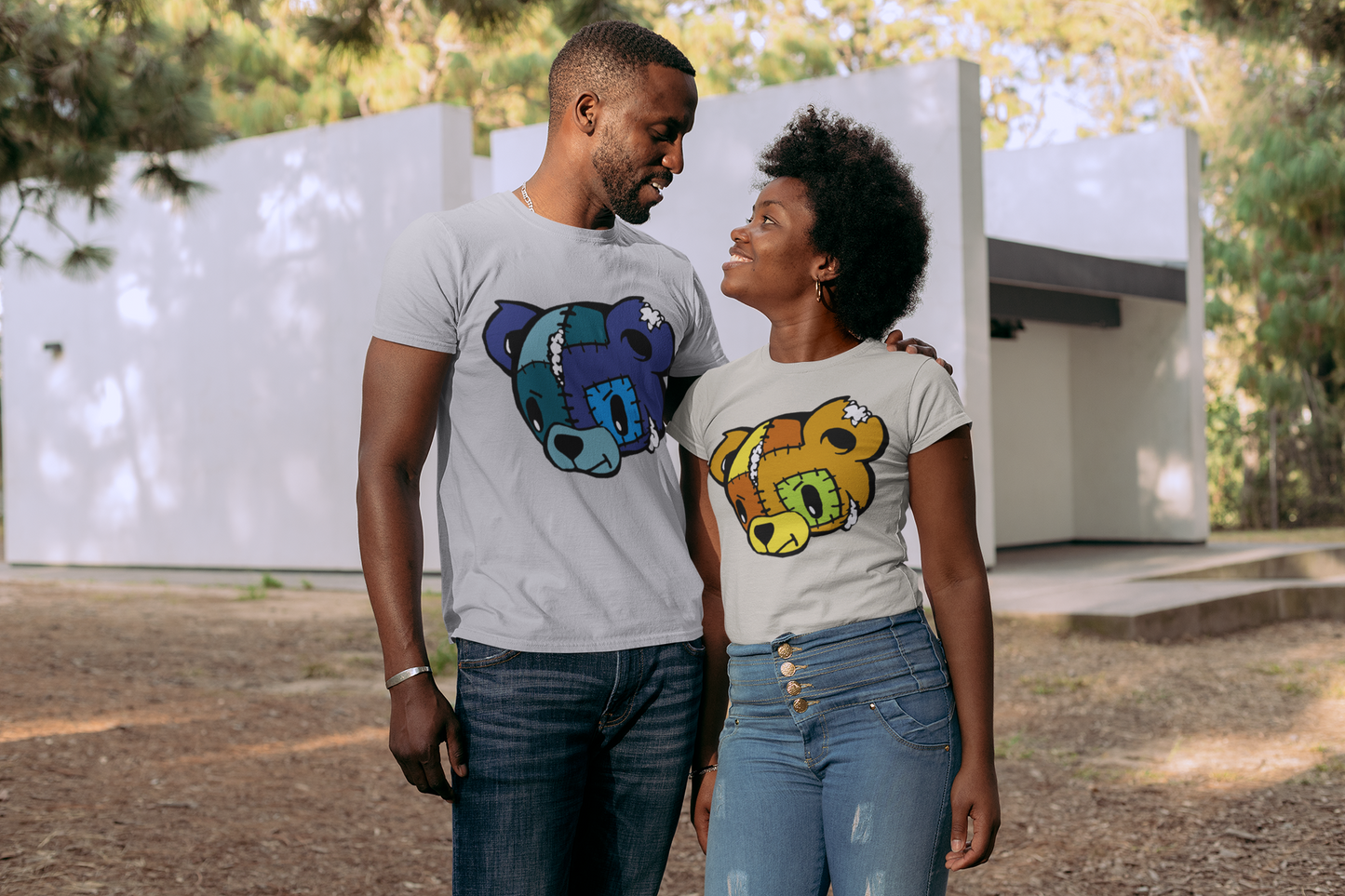 Patchwork Bear Short Sleeve T