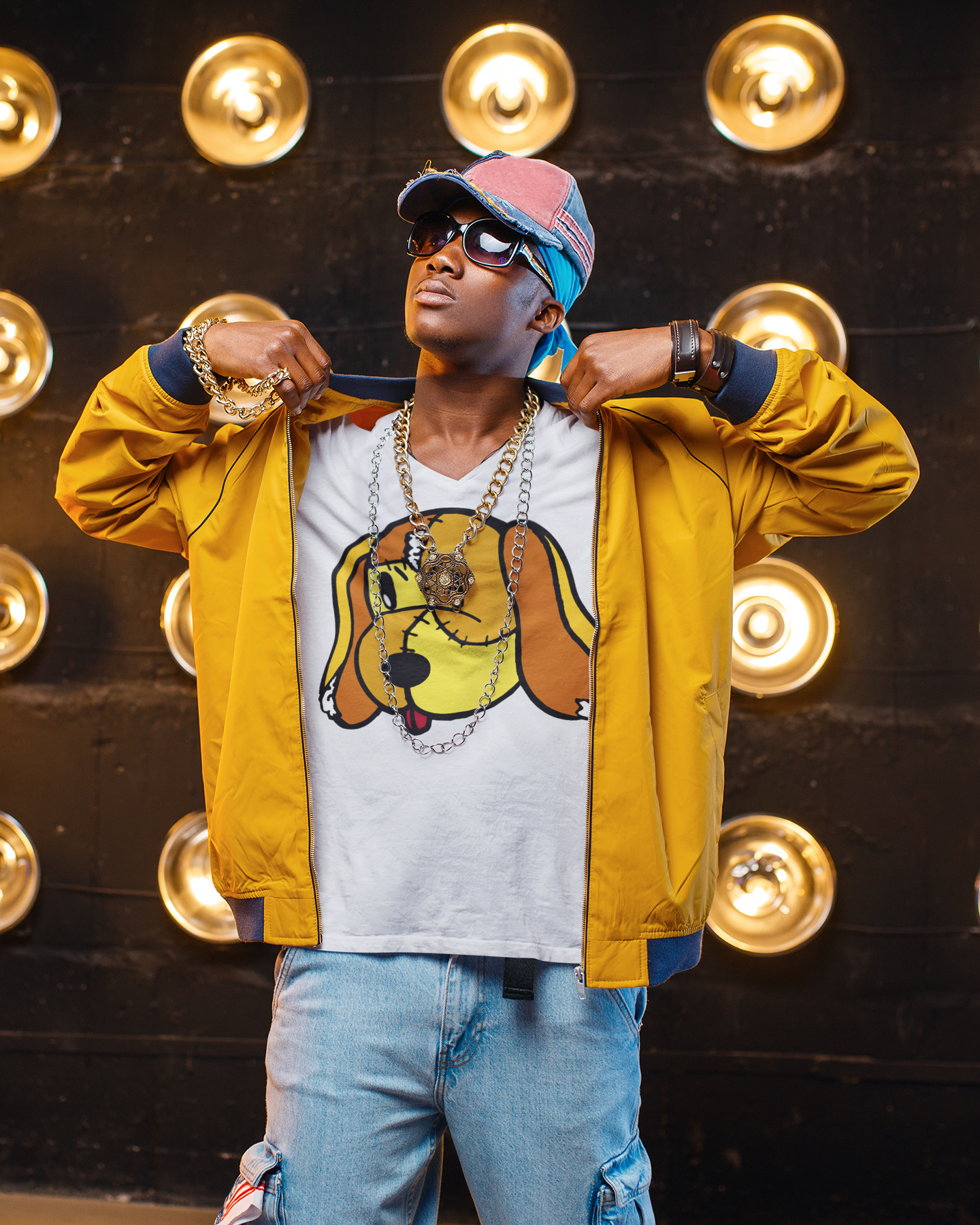 Patchwork Dog Short Sleeve T