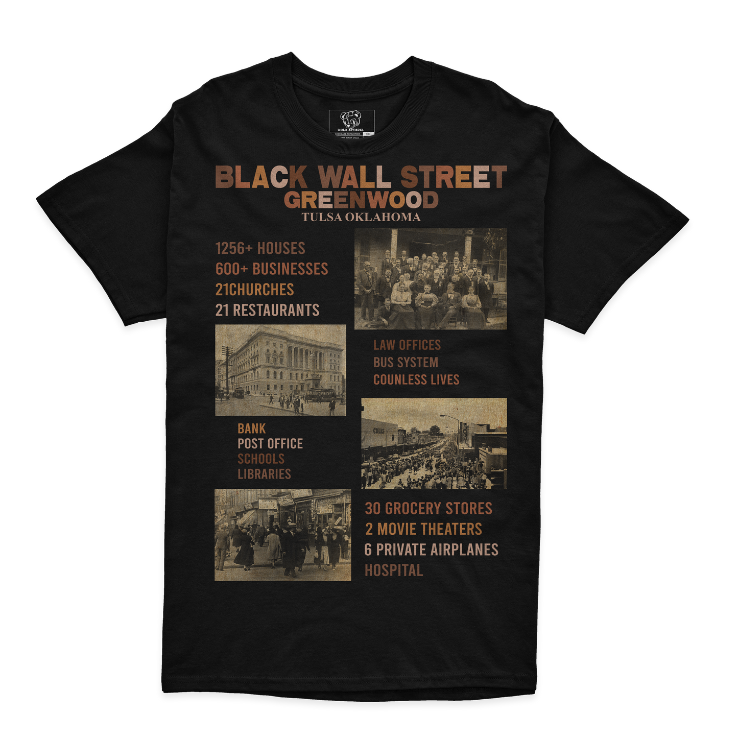Tulsa - Black Wall Street Tshirt