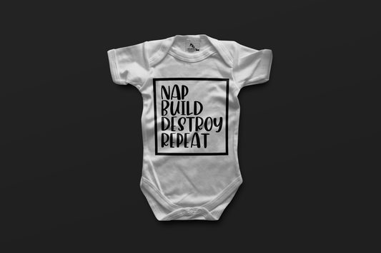 Nap. Build. Destroy. Infant Onesie