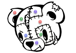 Patchwork Bear Custom Color Std. Hoodie