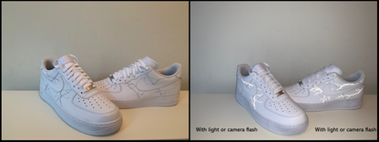 Customized Nike Air Force 1's (Reflective Lightning)