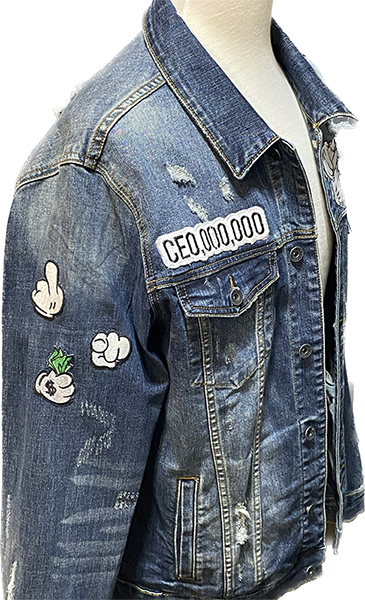Distressed Denim Jacket - F.U. Pay Me