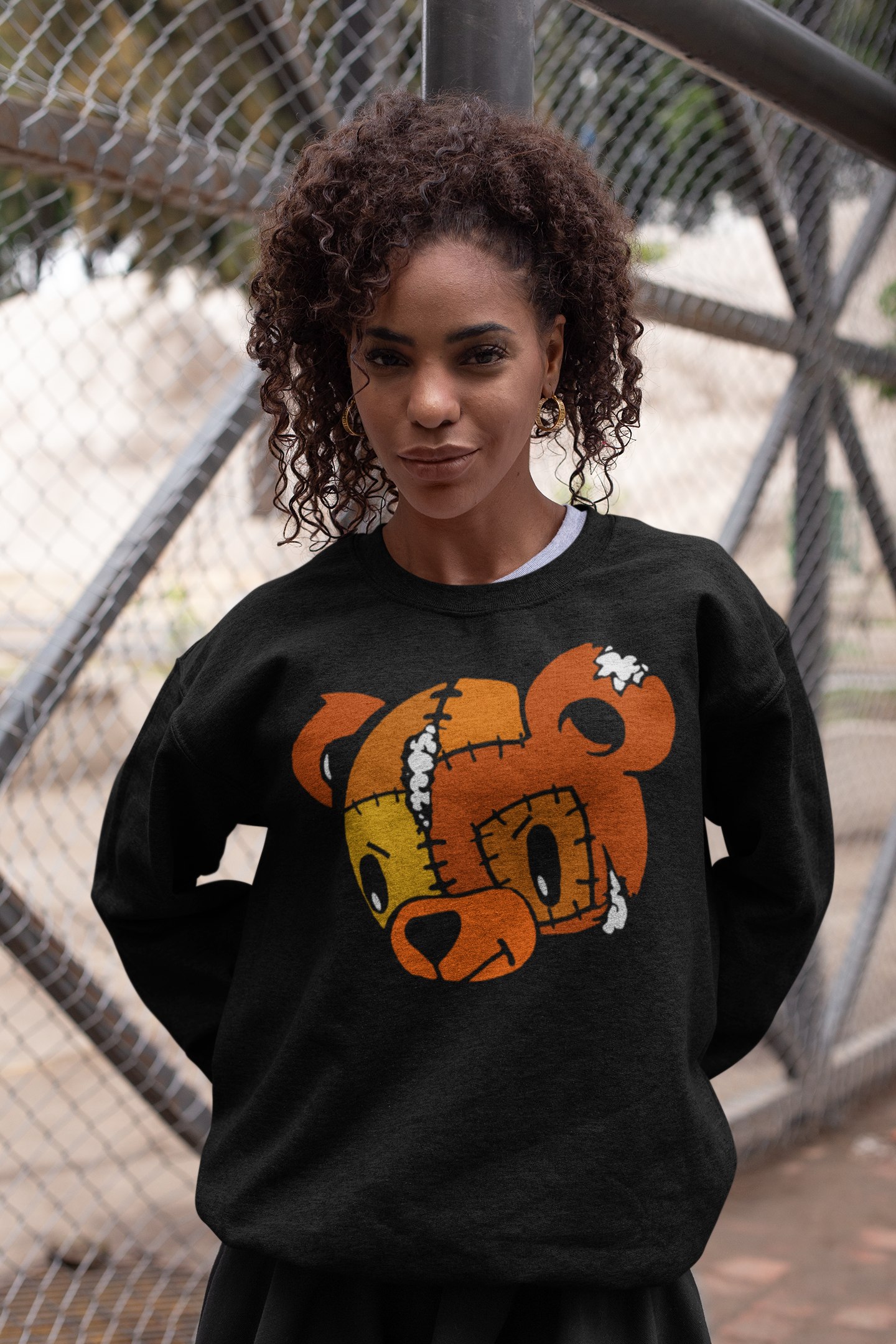 Patchwork Bear Sweatshirt